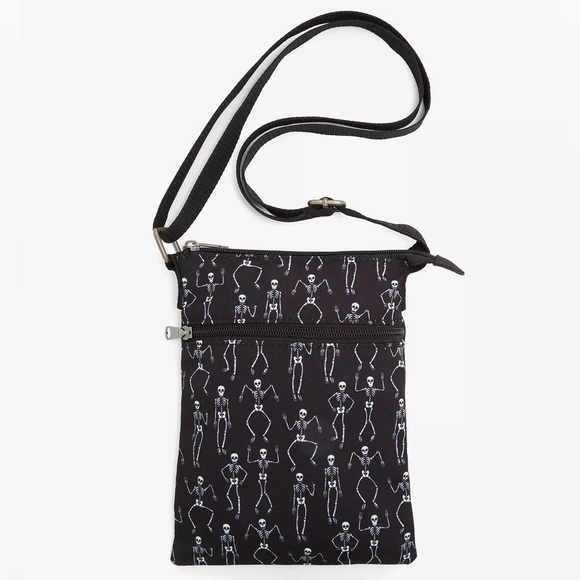 Loungefly Handbags - LOUNGEFLY DANCING SKELETONS PASSPORT CROSSBODY BAG! Creepy Cute Halloween Goth